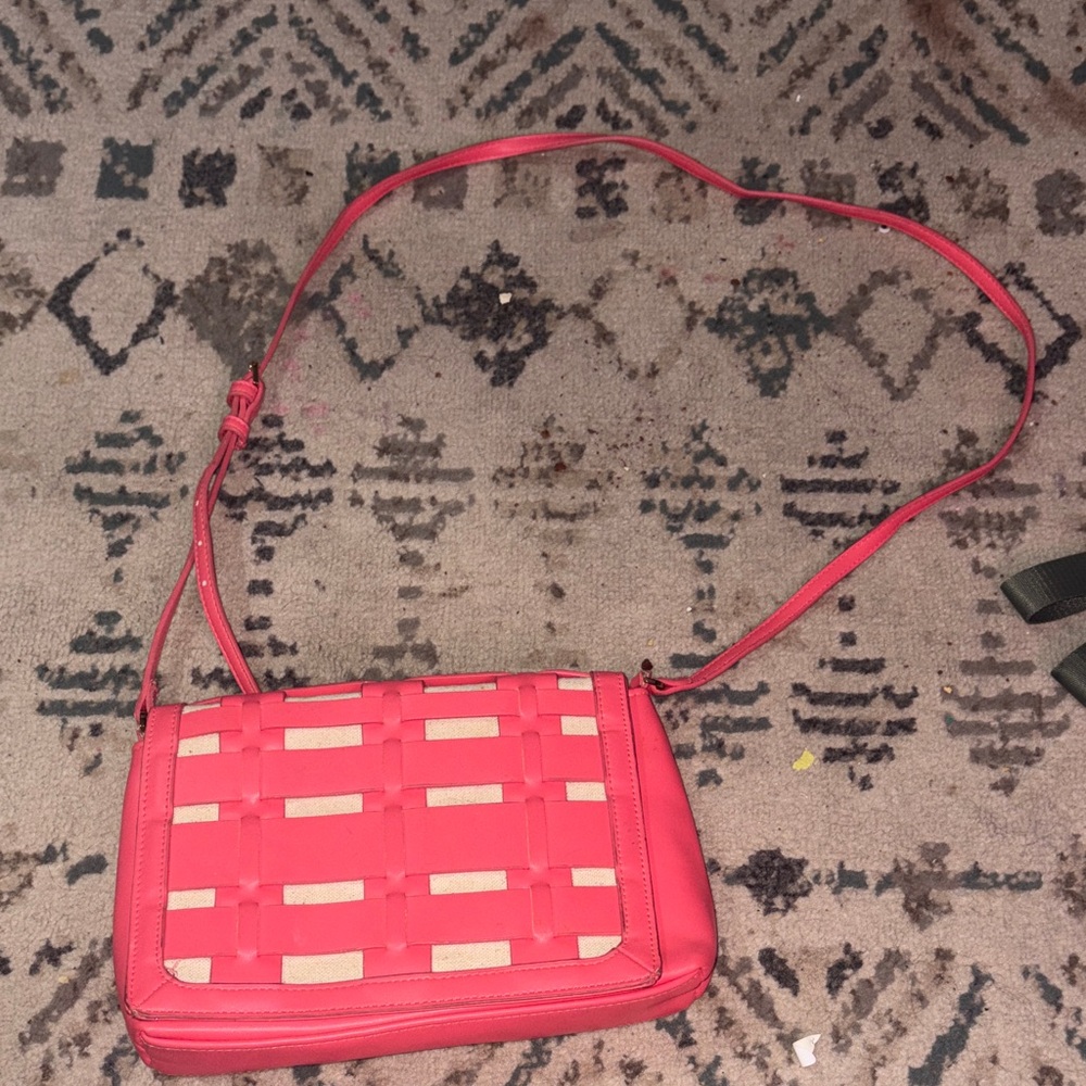 A New Day Red and Tan Crossbody Bag